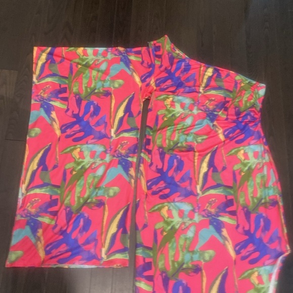 Multicolour One Shoulder Tropical Print Maxi Dress Size XXL - Picture 11 of 14